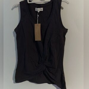 Niyama Sol Yoga Fitness Tie Tank Natural Dye Brown Sz Medium Women